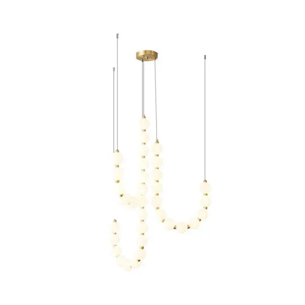 Lampa wisząca LED nowoczesna – efektowna forma naszyjnika z kulami świetlnymi