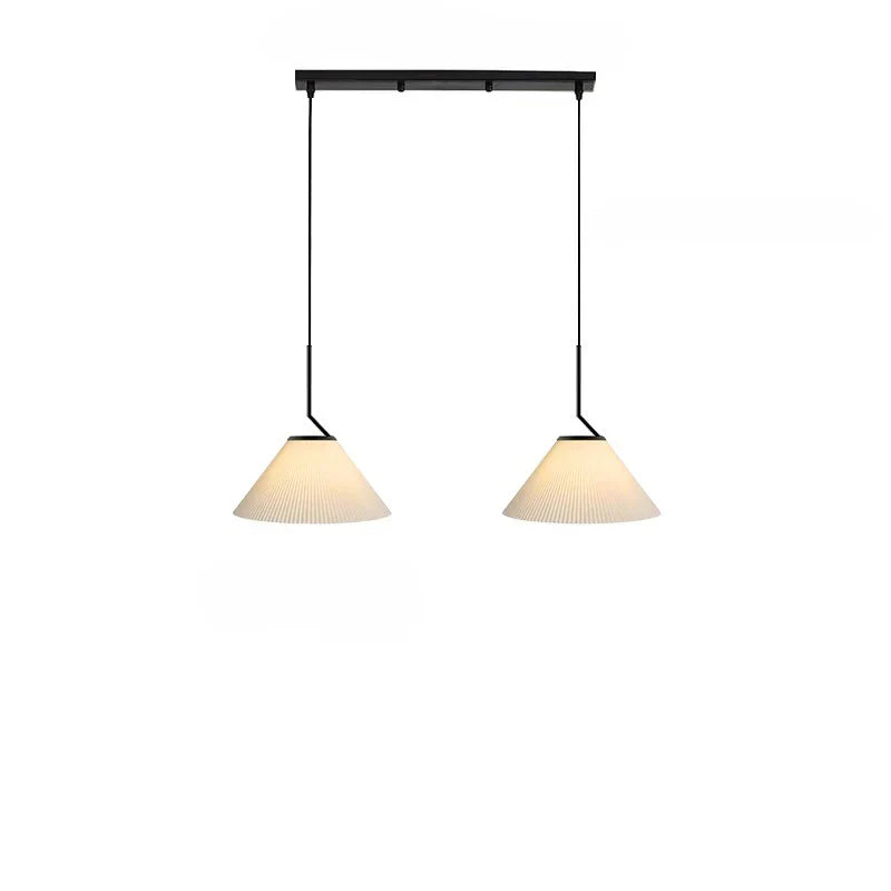 Minimalistyczna Lampa Wisząca z Tkaninowym Kloszem