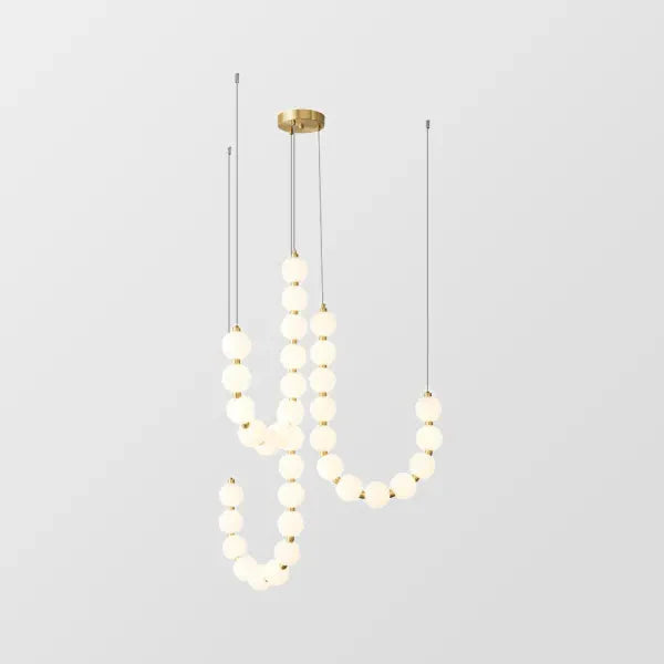 Lampa wisząca LED nowoczesna – efektowna forma naszyjnika z kulami świetlnymi