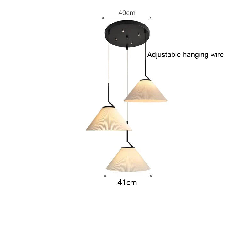 Minimalistyczna Lampa Wisząca z Tkaninowym Kloszem