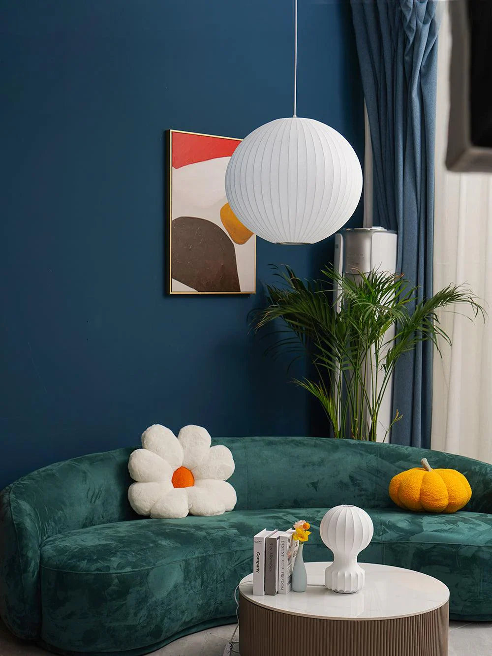 Lampa wisząca kula papierowa LED nowoczesny plafon w stylu japońskim