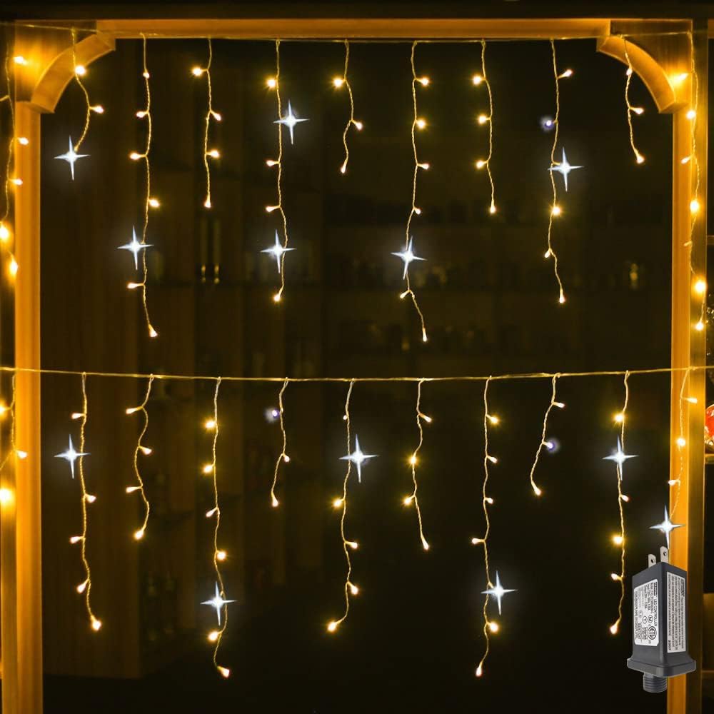 Świąteczne Lampki LED Zewnętrzne Kurtyna Świetlna