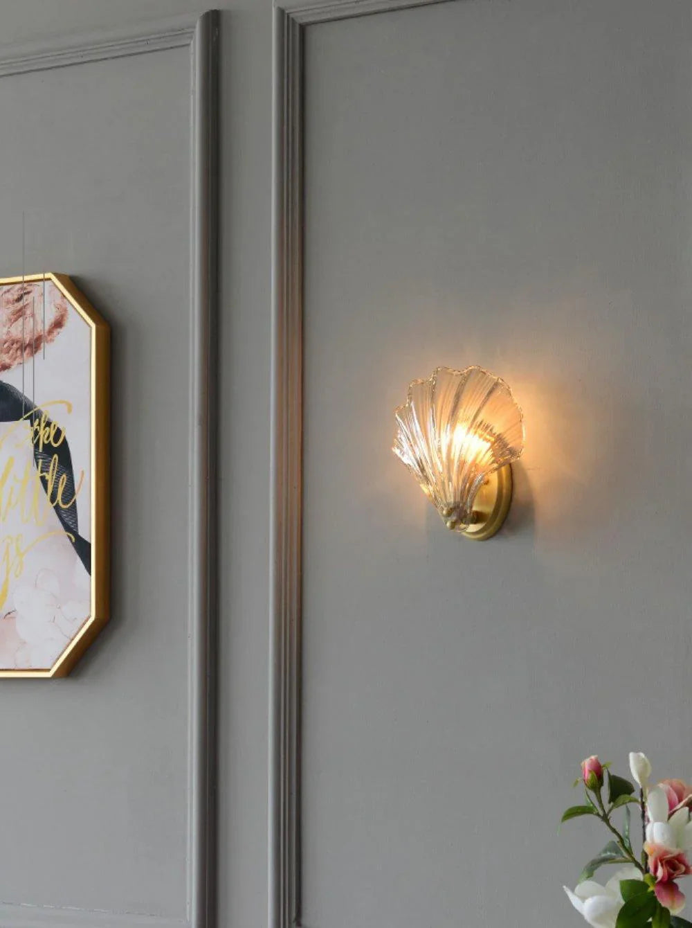 Kinkiet Ścienny Lampa LED w Kształcie Muszli