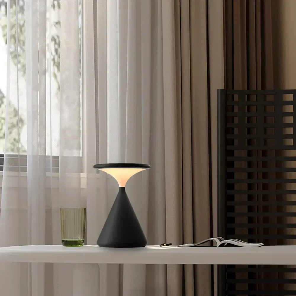 Lampa stołowa LED ładowalna z efektem lewitacji – nowoczesna, wodoodporna