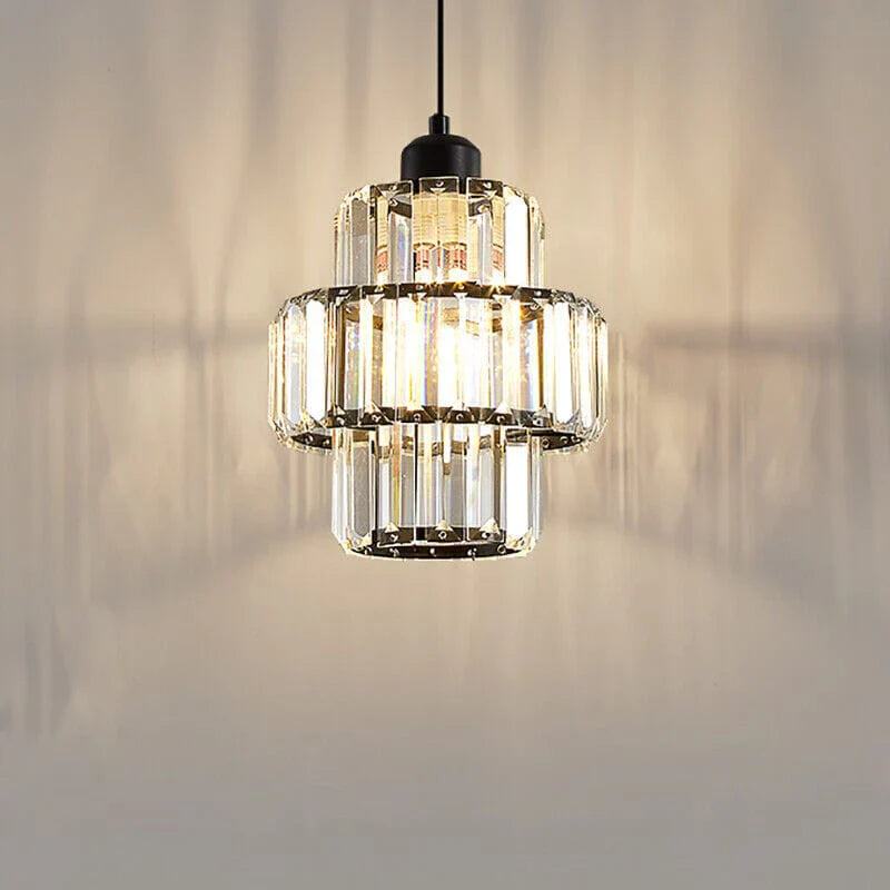 Elegancka Szklana Lampa Wisząca Kryształowa – Styl Glamour