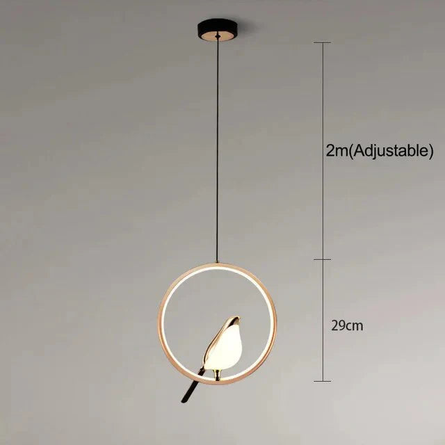 Luksusowa Lampa Wisząca ze złotym Ptakiem