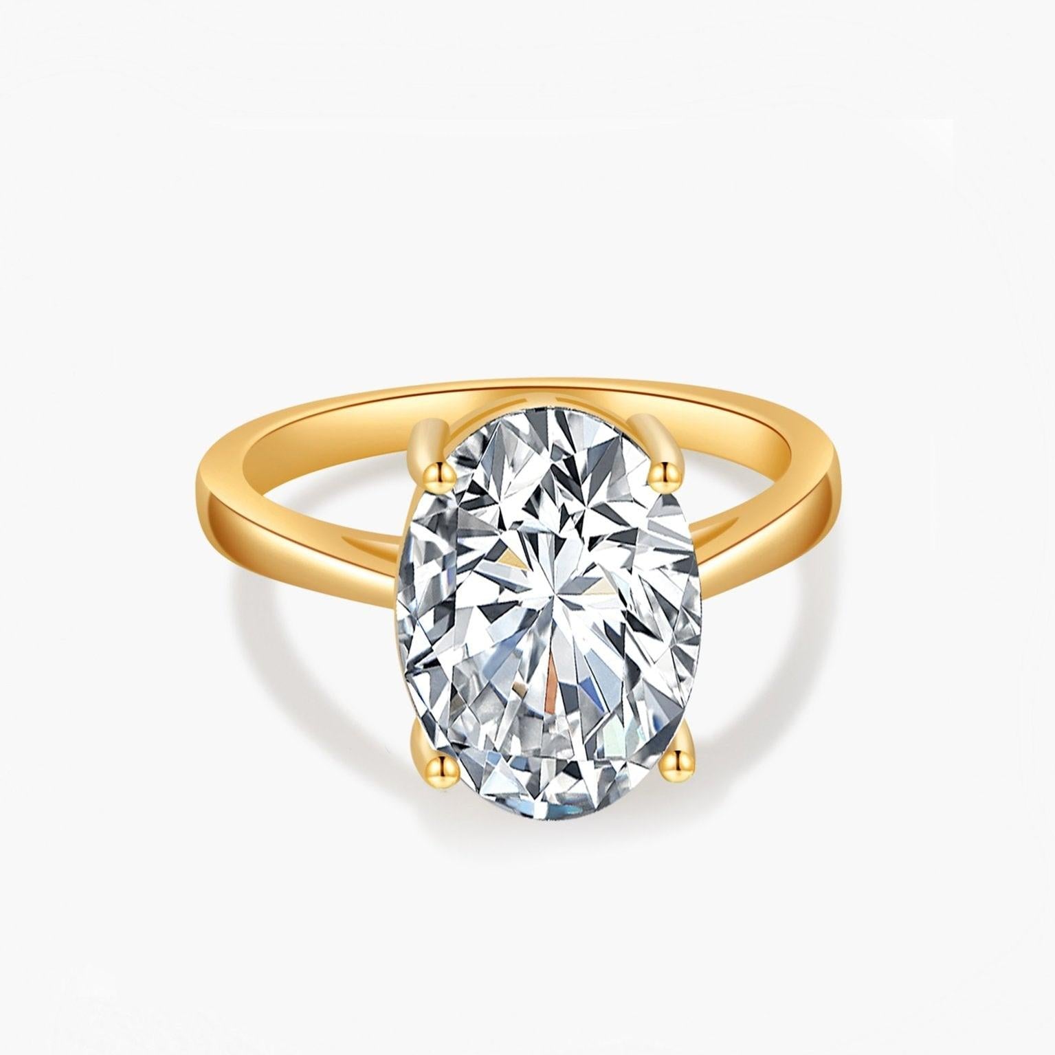 Pierścionek z owalnym cyrkonem Avianna