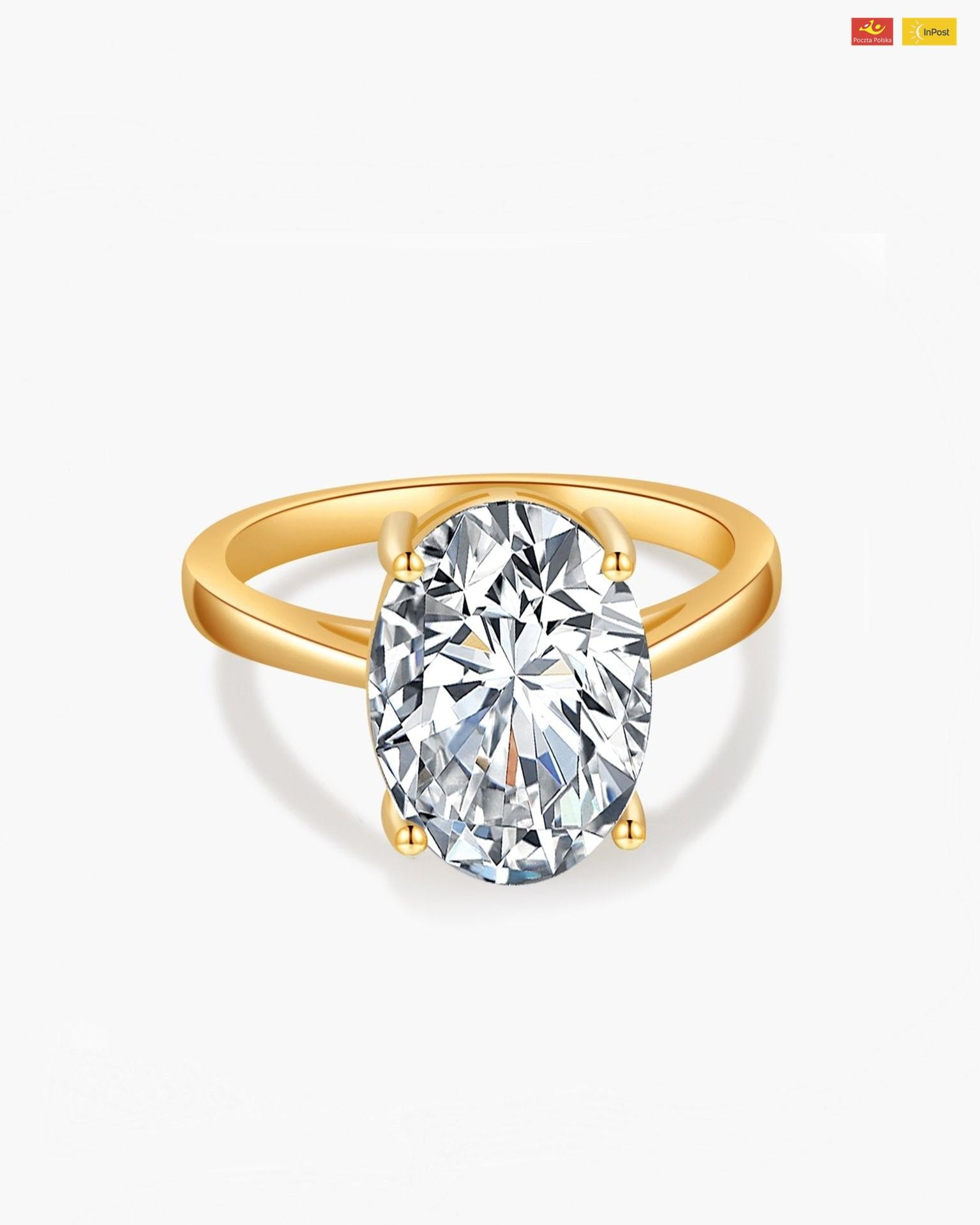 Pierścionek z owalnym cyrkonem Avianna