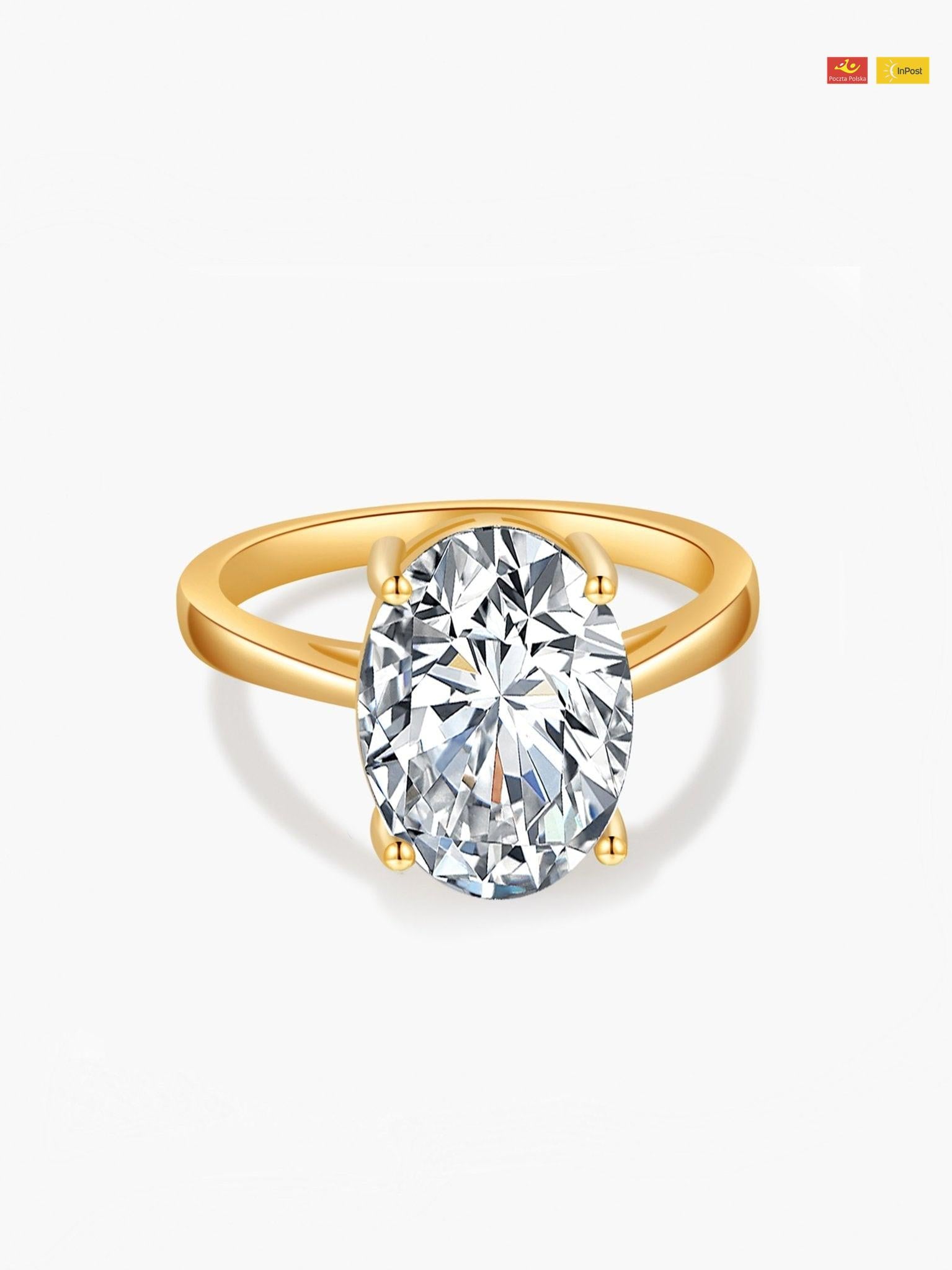 Pierścionek z owalnym cyrkonem Avianna