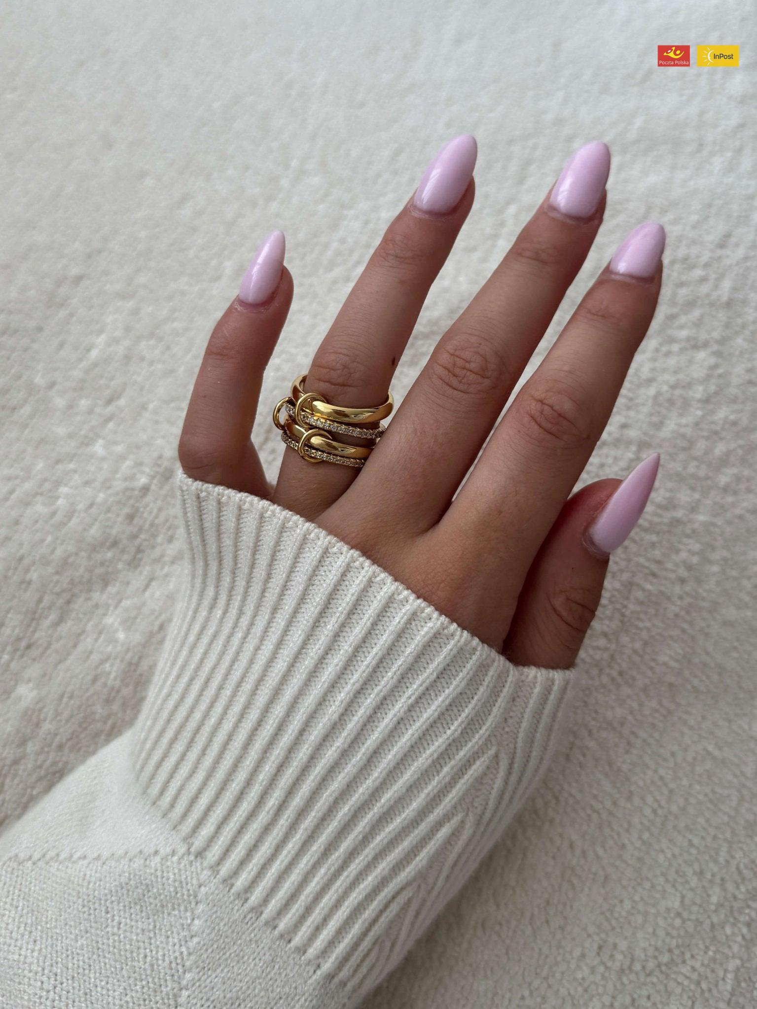 Pierścionek z błyszczącymi kryształkami Paloma