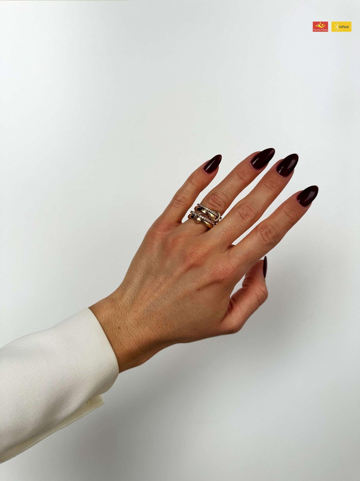 Pierścionek z błyszczącymi kryształkami Paloma