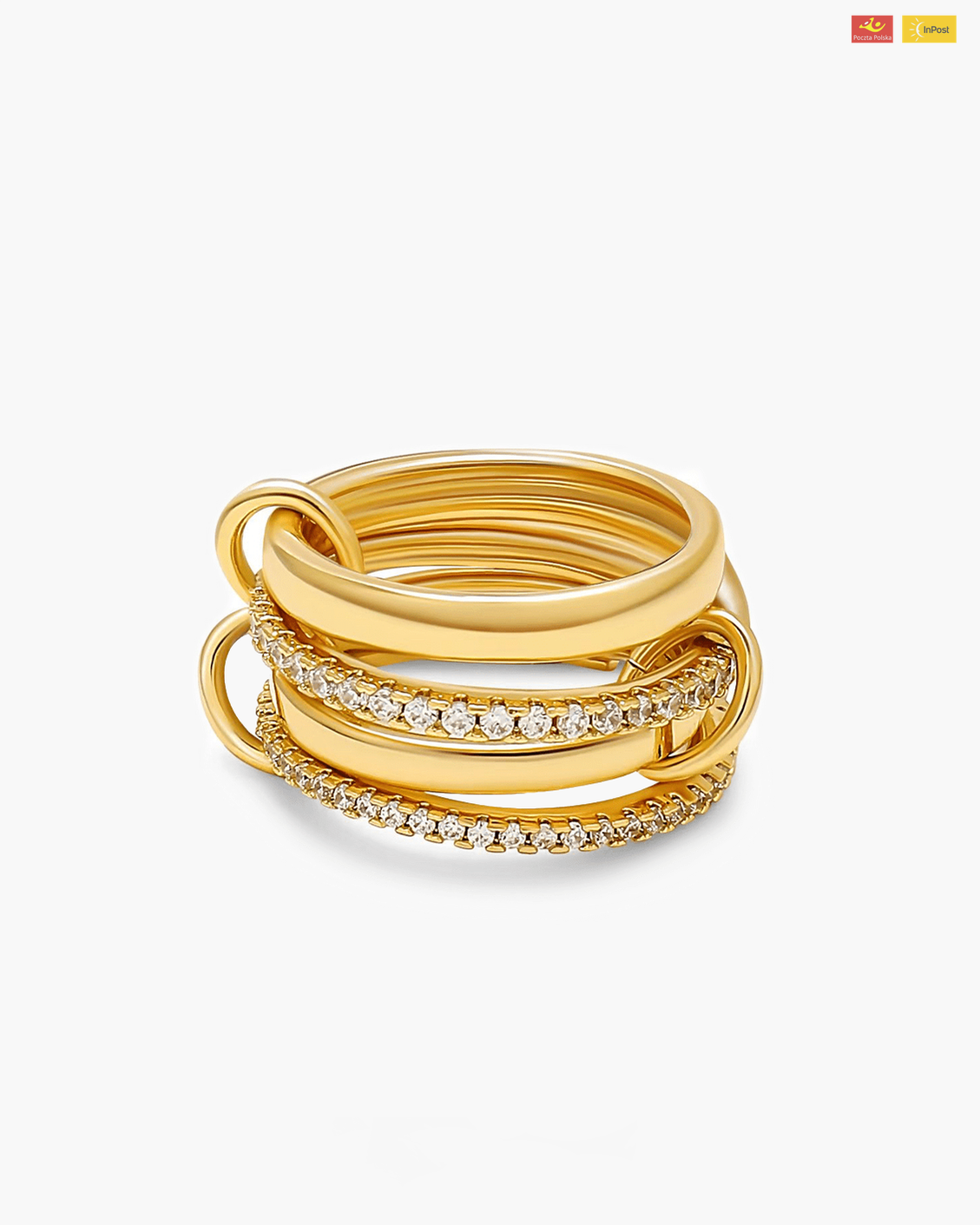 Pierścionek z błyszczącymi kryształkami Paloma