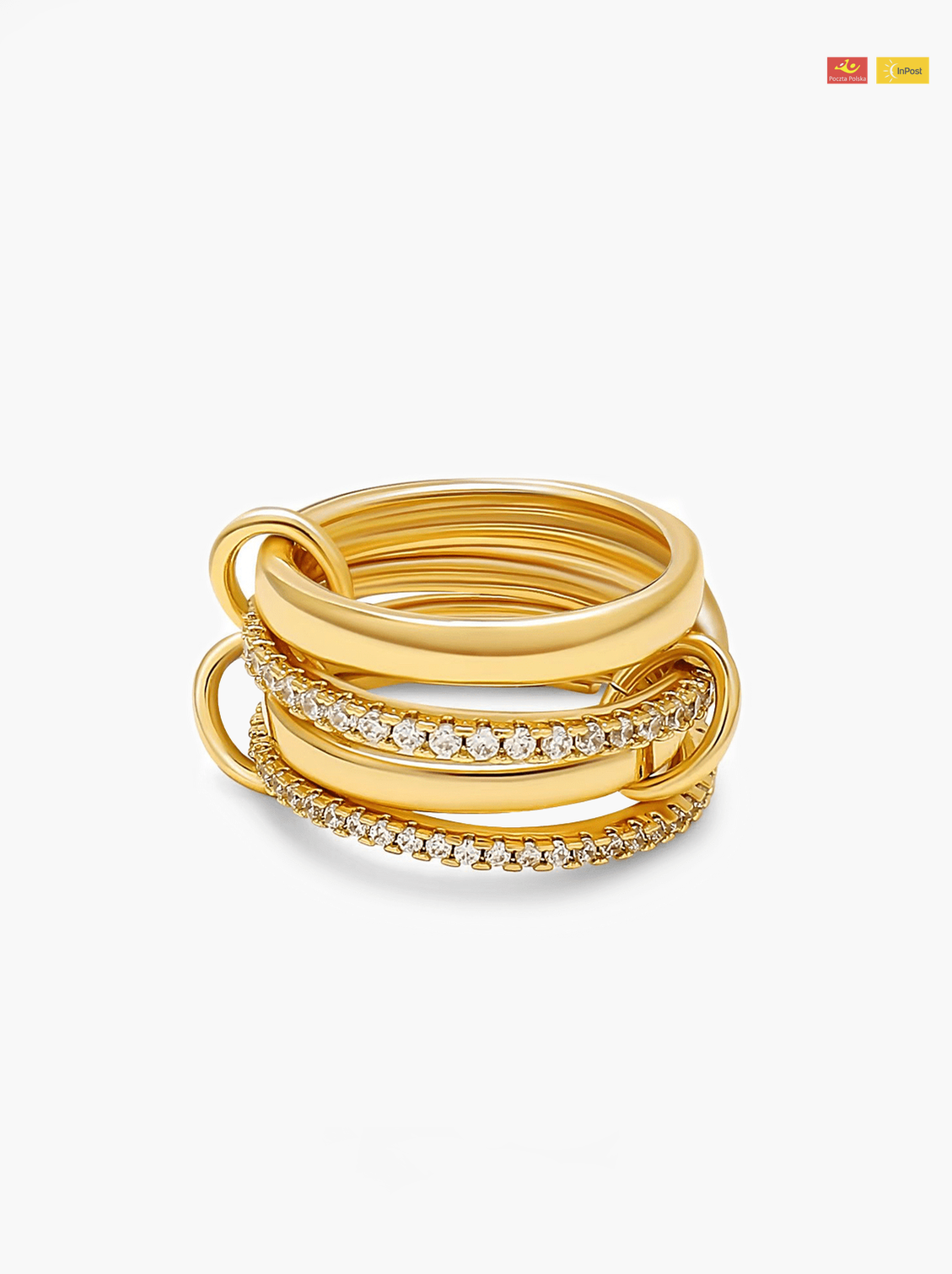 Pierścionek z błyszczącymi kryształkami Paloma