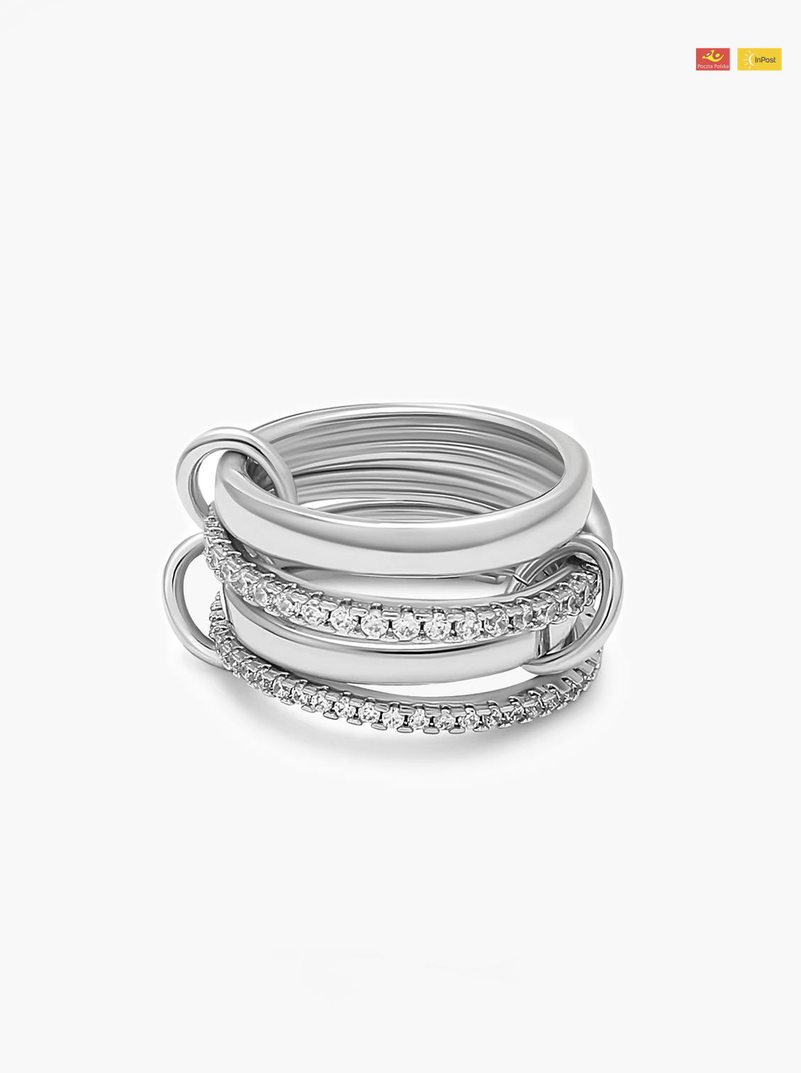 Pierścionek z błyszczącymi kryształkami Paloma